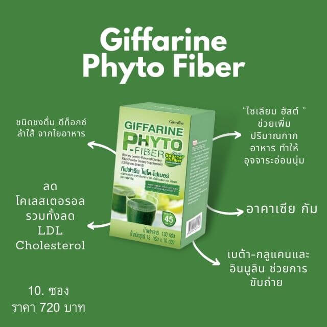 Giffarine Phyto Fiber,ดีท๊อก,ไฟเบอร์,ไฟโตไฟเบอร์