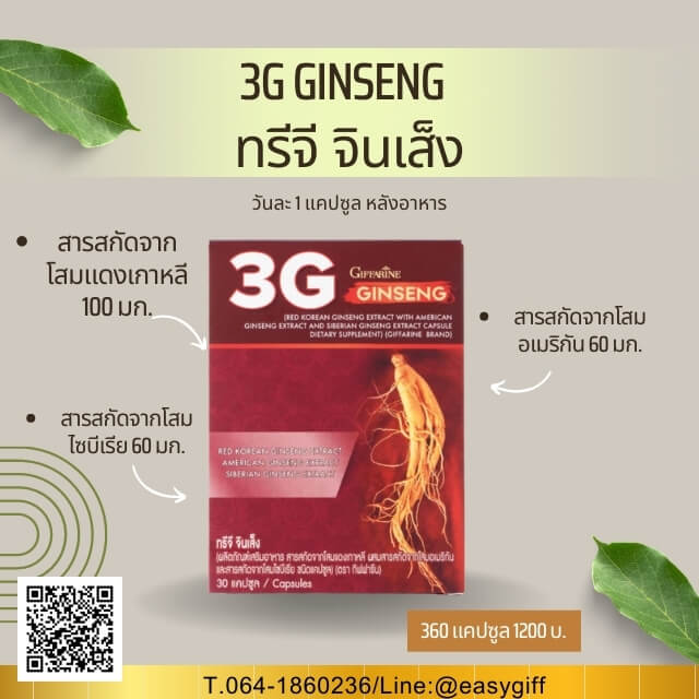โสม 3G,3G Ginseng,ทรีจี จินเส็ง